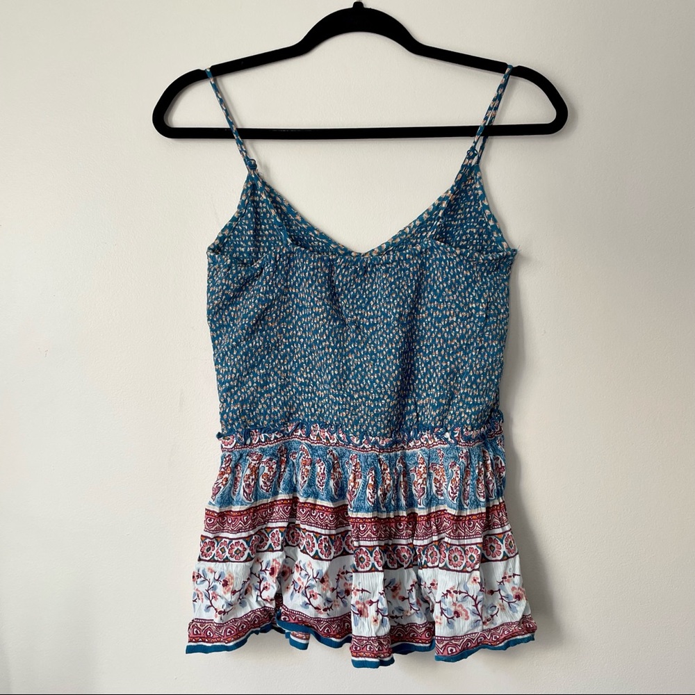 Multicolor Boho Pattern Flowy Tank Top - image 5